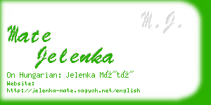 mate jelenka business card